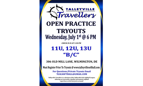 Travellers Open Practice Tryouts